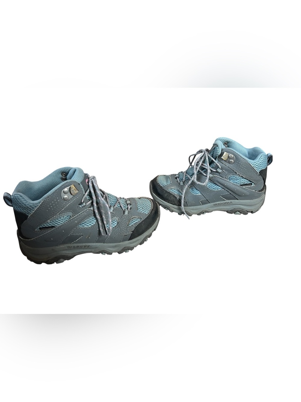 Merrell Kid’s Gray and Light Blue Hiking Boots